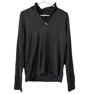 Toscano Men's Gray Wool Blend Quarter-Zip Pullover Sweater Sz Small Casual Knit